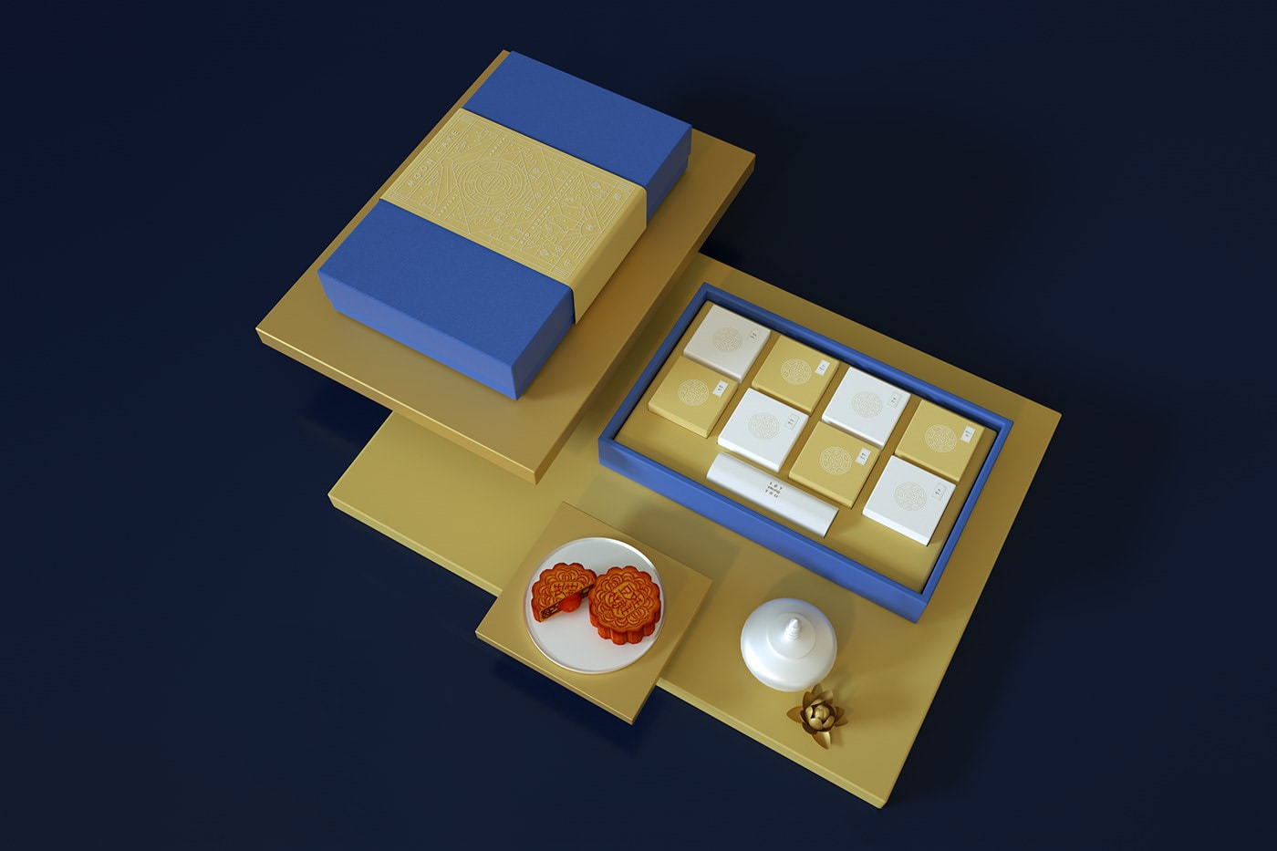 精品越南傳統(tǒng)月餅品牌VI設(shè)計——創(chuàng)意插畫包裝設(shè)計，食品VI設(shè)計，食品包裝設(shè)計，深圳VI設(shè)計，左右格局